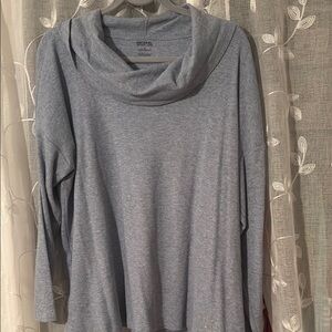 Michael Kors Light Blue Cowl Neck Top